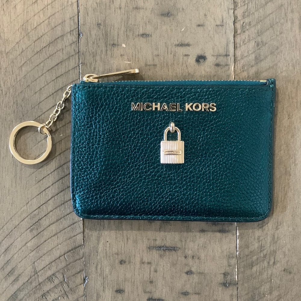 NWOT Michael Kors Adele Lock Coin Card Pouch ID Case